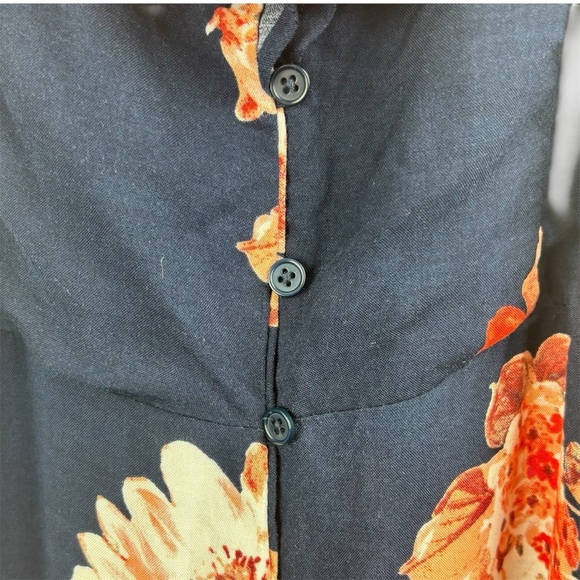 NWT Band of Gypsies Floral Ruffle Sundress Size S Boho Flowy Blue - Picture 11 of 11